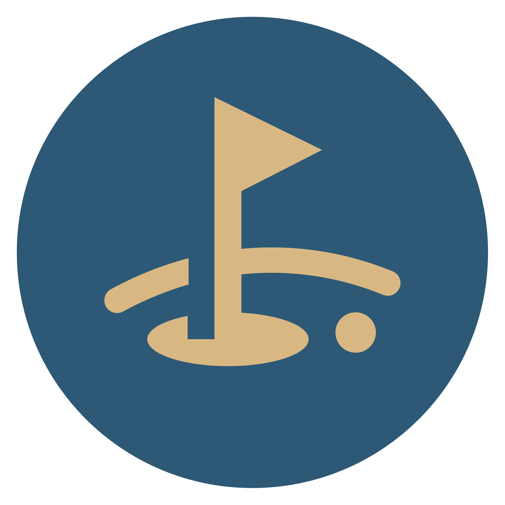 Icon of golf hole.