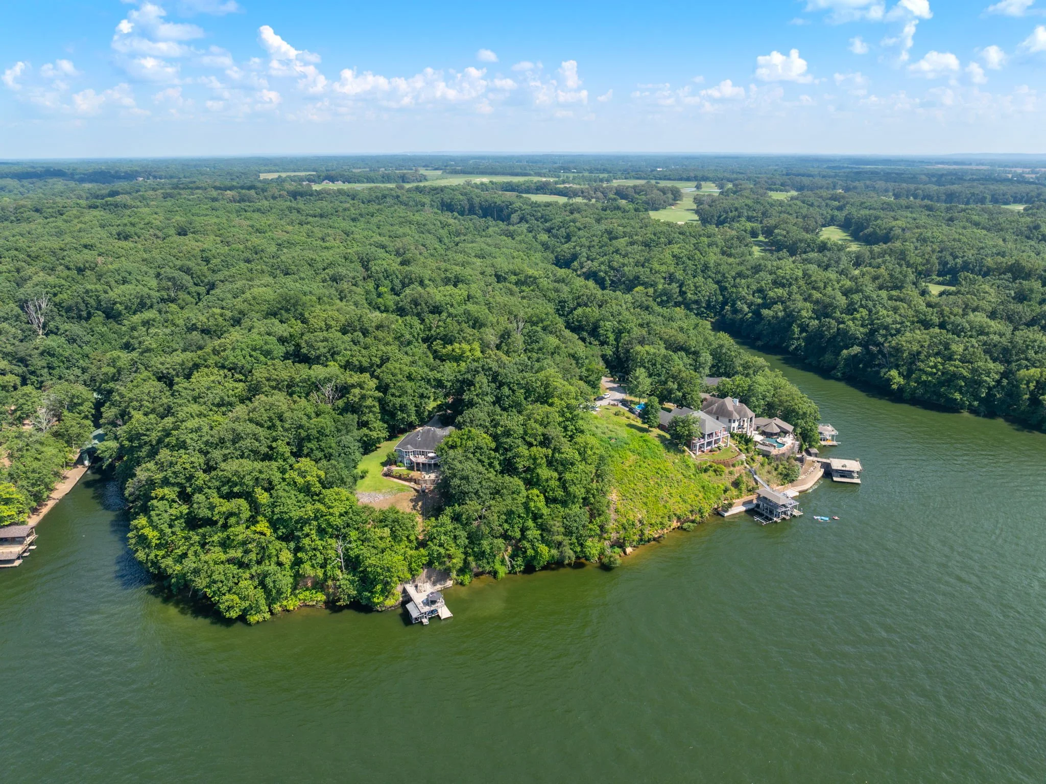Aerial view of the Hunter Point II subdivision in Muscle Shoals.