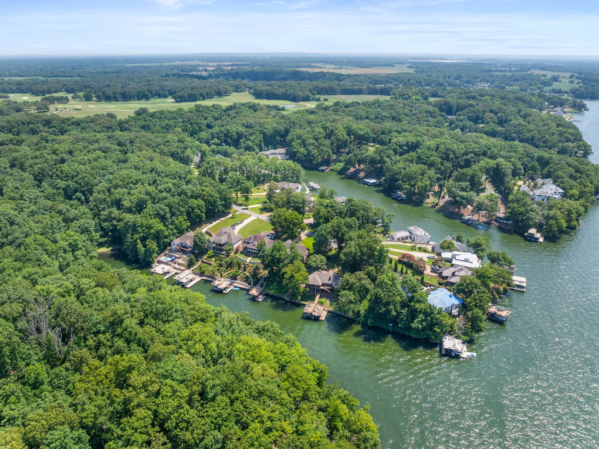 Aerial view of Hunter Point I subdivision.