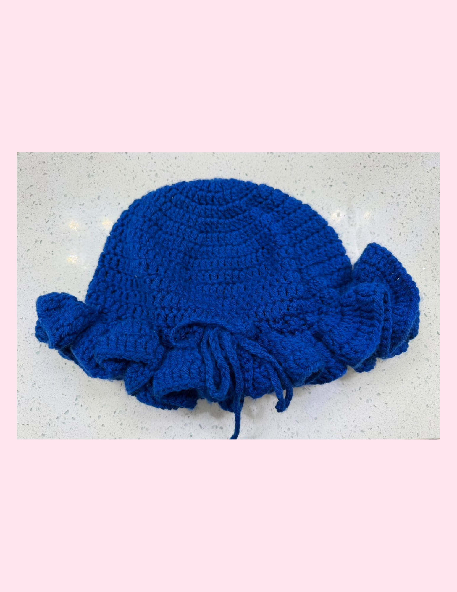 Ruffle Bucket Hat (Royal Blue)