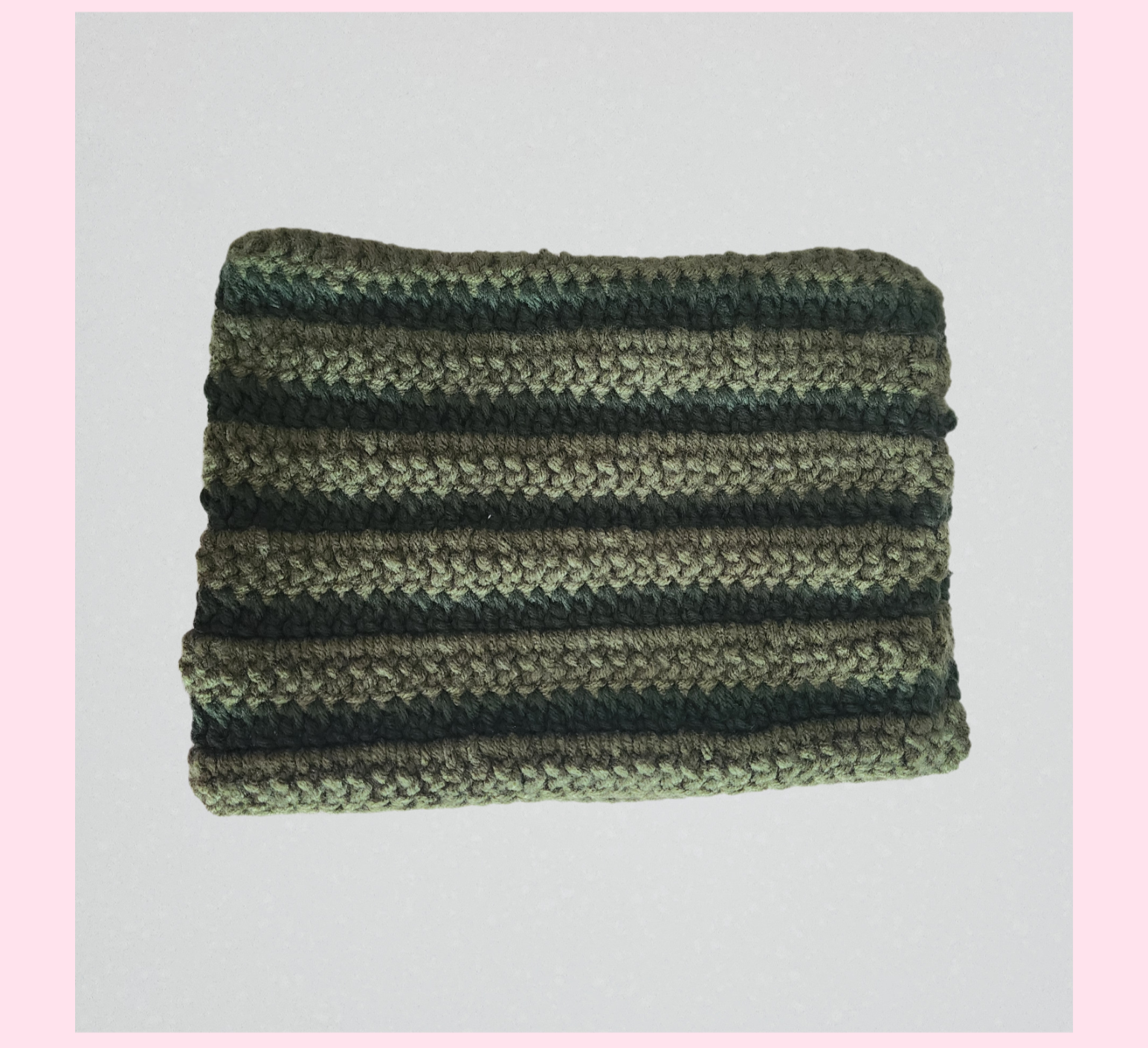 Cat Beanie (Dark & Light Green)