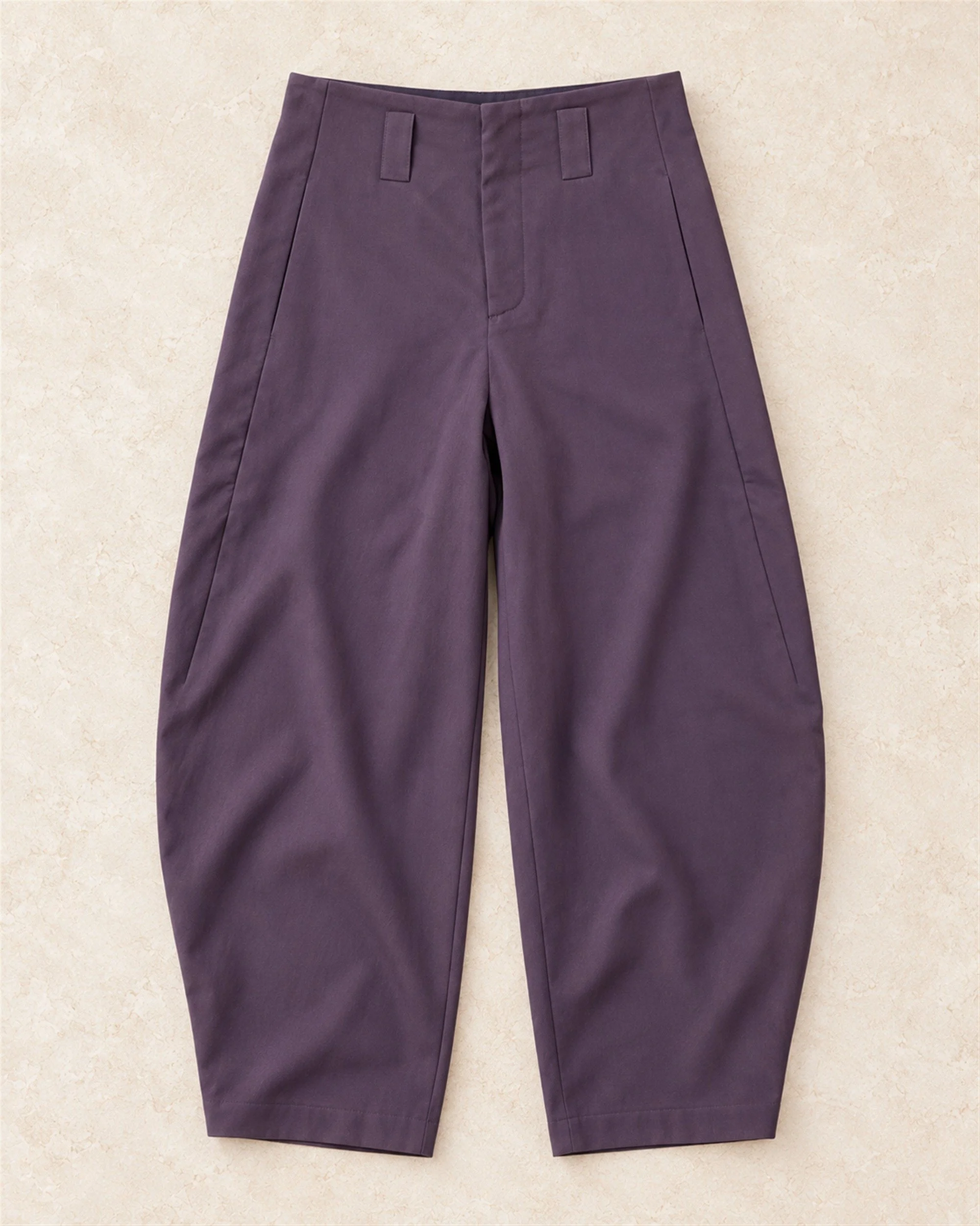 Aubergine Fluid Pant laid flat.