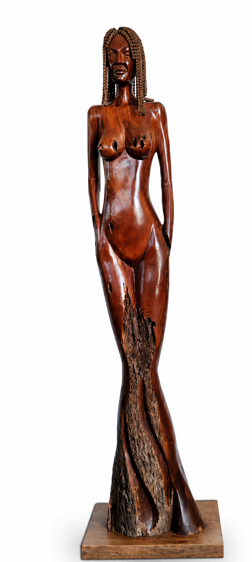 MESTIZA

Madera: Ron Ron
Dimensiones:  90"(H)× 24"(W)×20"(D) 

La belleza y la elegancia nacen del encuentro entre culturas. Esta obra celebra el mestizaje como fuente de identidad, diversidad y riqueza cultural, reflejando la alegría y el espíritu d
