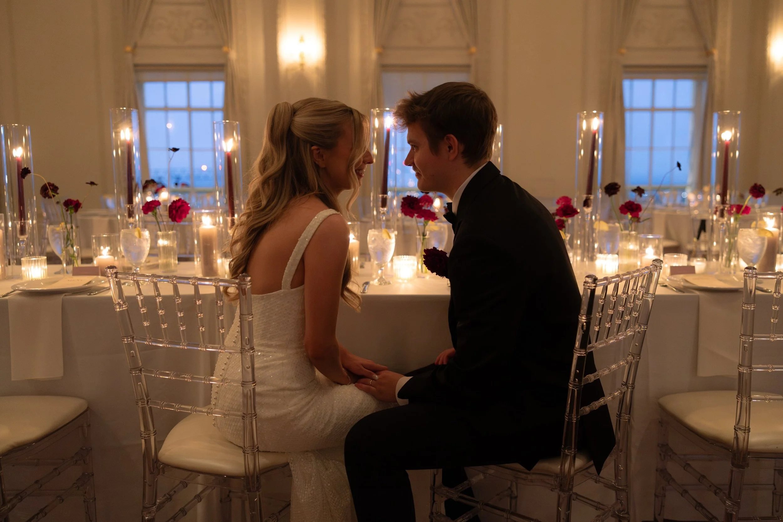 These photos are the definition of &ldquo;in a room full of people I look for you&rdquo;. Some sweet moments between the bride and groom. All cozied up inside during one of the biggest rain storms or the season.