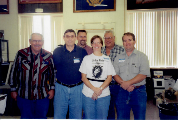 Arlen Cargill, Milfred Anglin, Lester Fulk, Sue Kaiser, Bob Thompson, Bruce Mobley. Blue Springs Show. 9-21-02 
