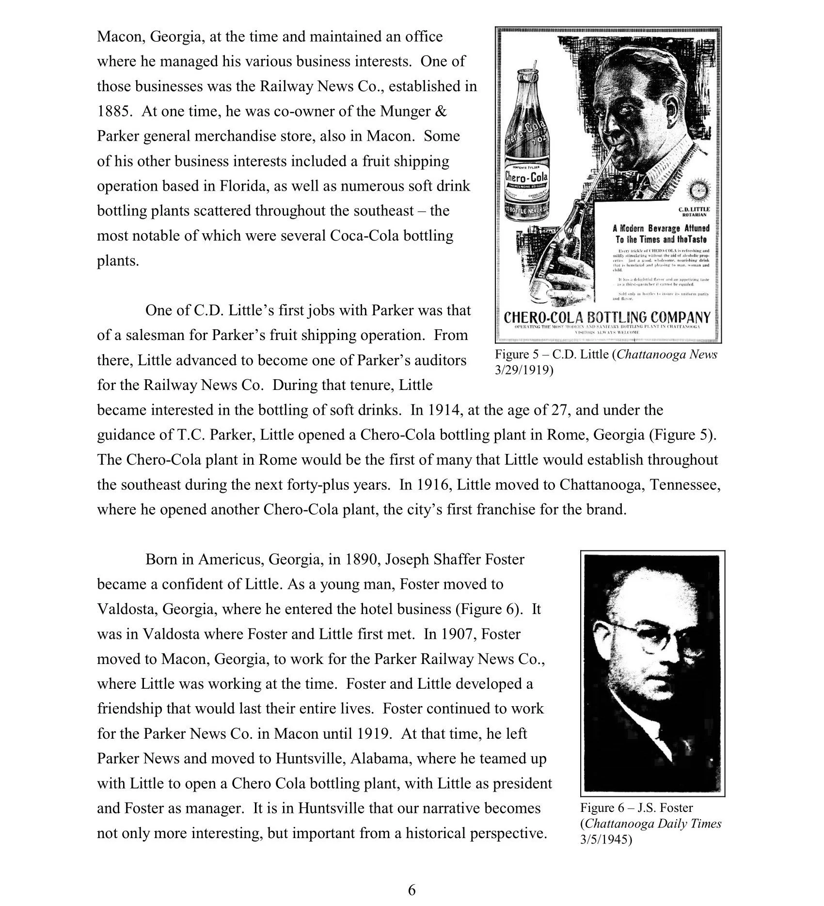 A black and white newspaper page with text on the left side and two vintage black and white photographs on the right side. The top photograph shows a man with a distinctive hairstyle, wearing a checkered shirt, holding a bottle with a straw. The bott