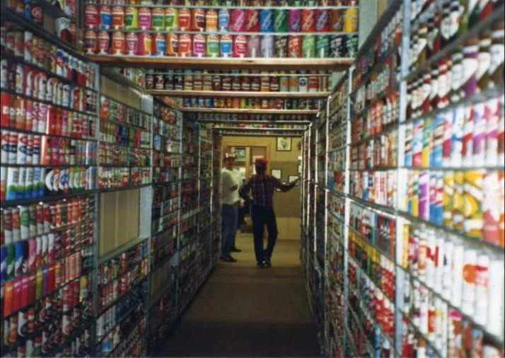 A couple of cans in the museum.