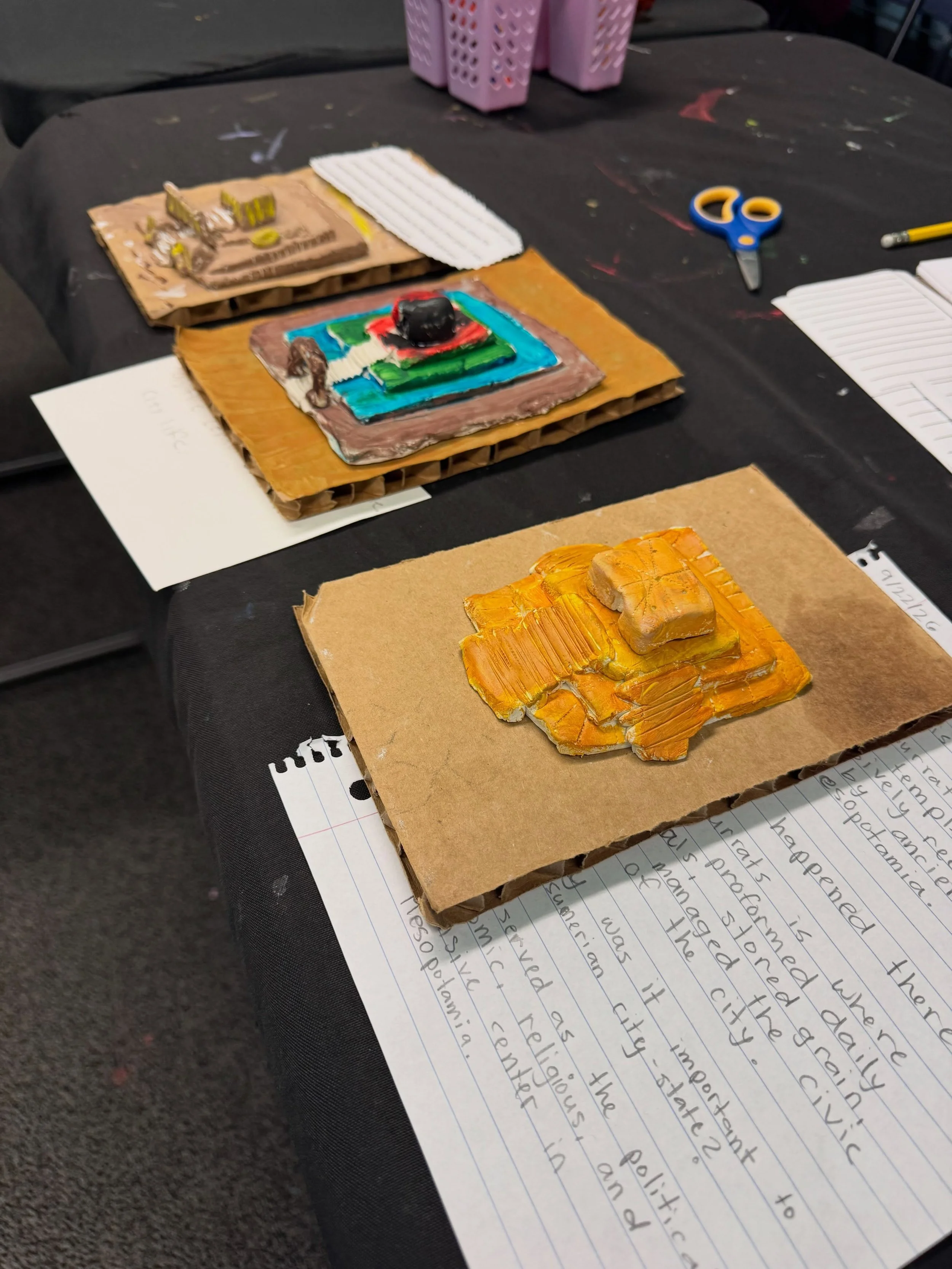 Ancient Civilizations Upper grade and Middle School classes finished up their Mesopotamia unit with cigarette models. They each turned out so unique! @learningsquad_oc