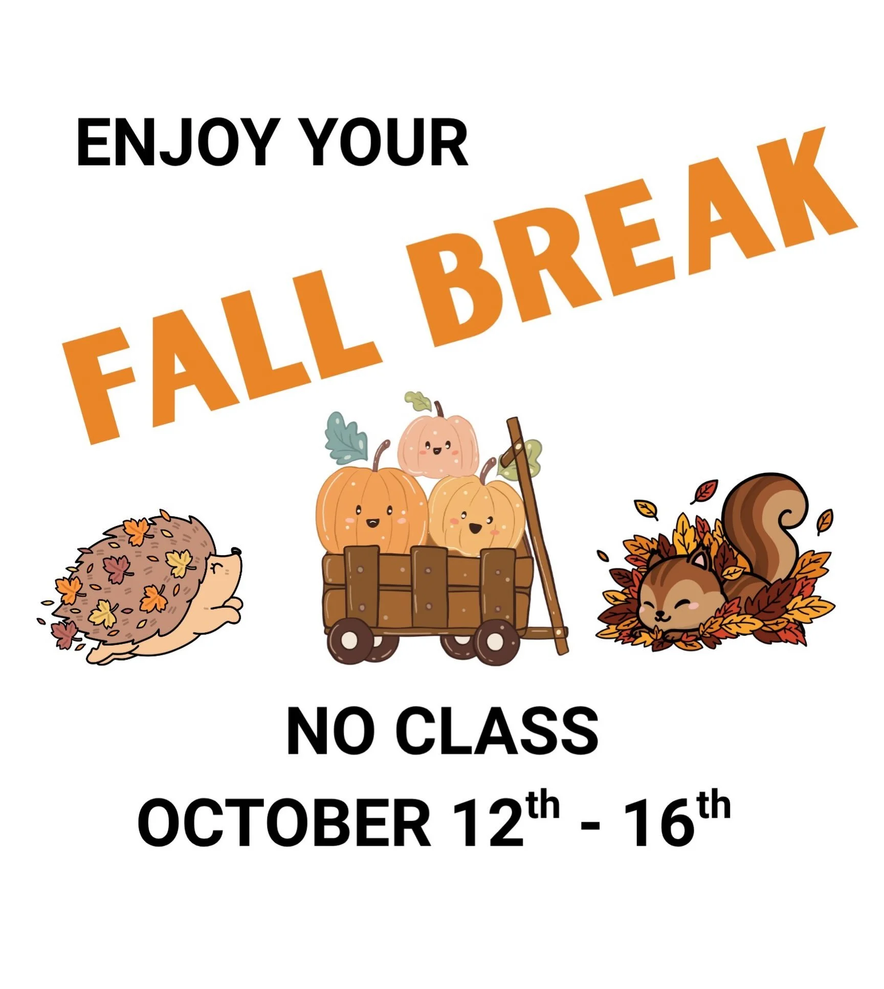 Remember - No class at Legacy next week! *

Enjoy your fall break October 12- 16th.

☀️🌊⛺️ If you&rsquo;re signed up for the Legacy Camping trip on October 14, we&rsquo;ll see you there! If you did not sign up to camp, but would like to hang out at 