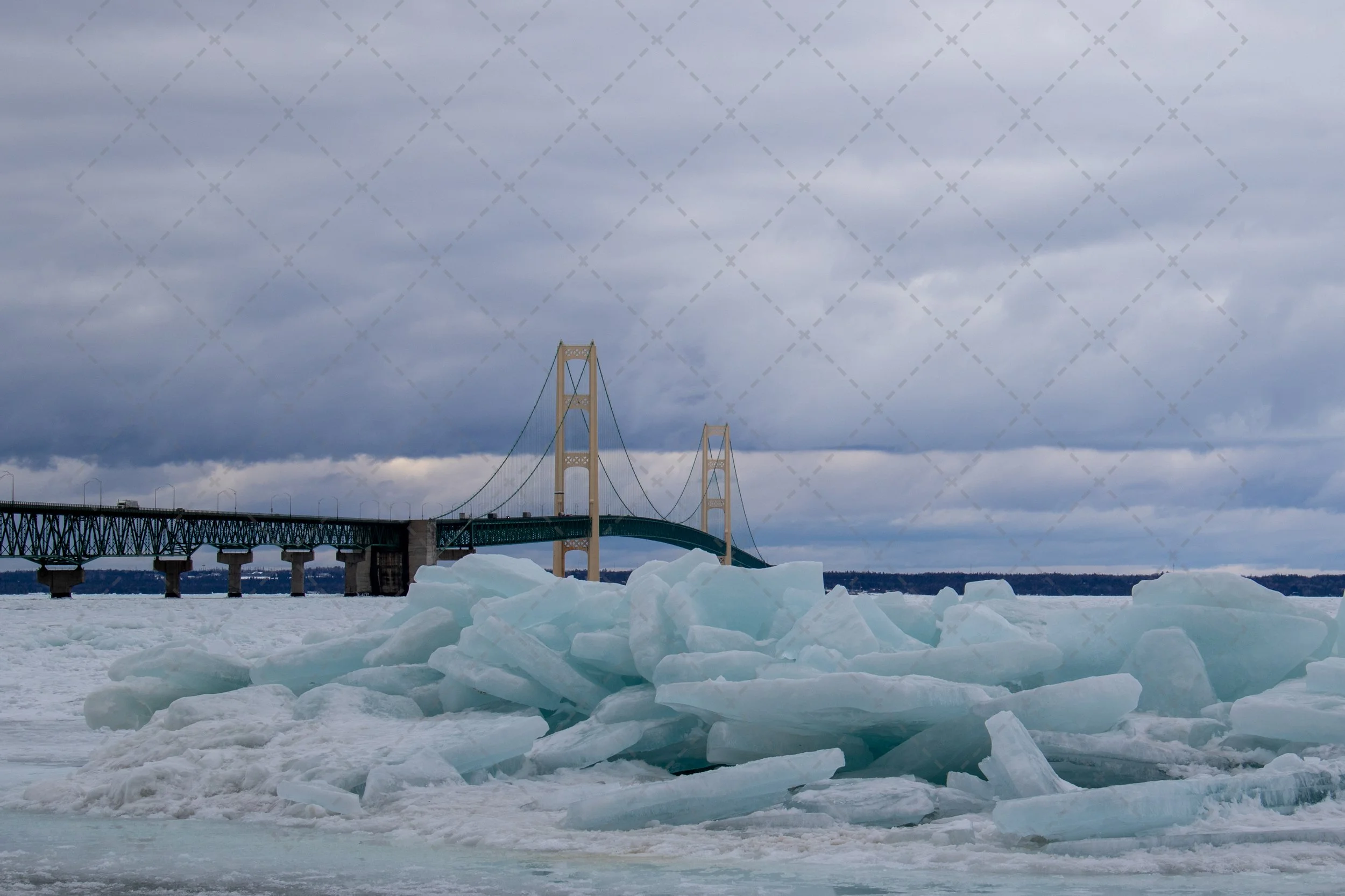 Mackinac Bridge~Blue Ice~Mackinaw City   (1 of 1).jpg