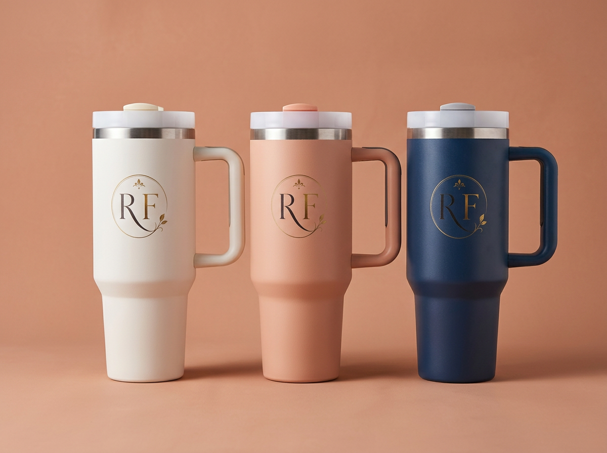 Personalized Monogram Handle Travel Mug