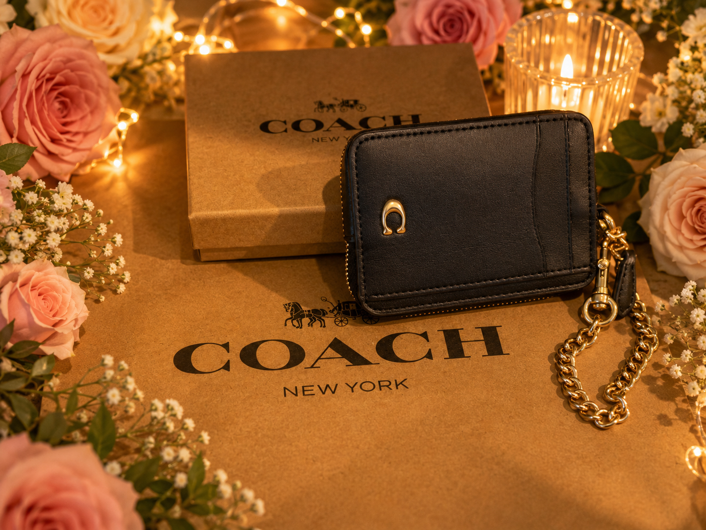 Luxury Leather Keychain Wallet