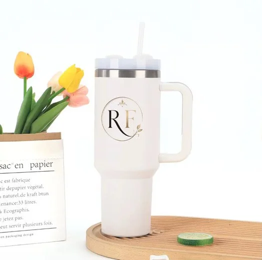 Personalized Monogram Handle Travel Mug