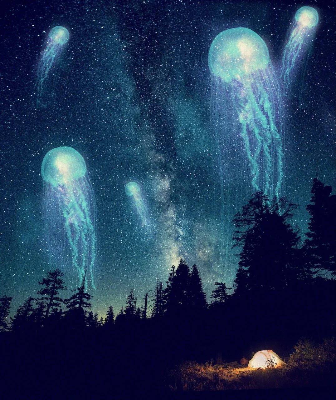 Celestial Jellyfish Composition