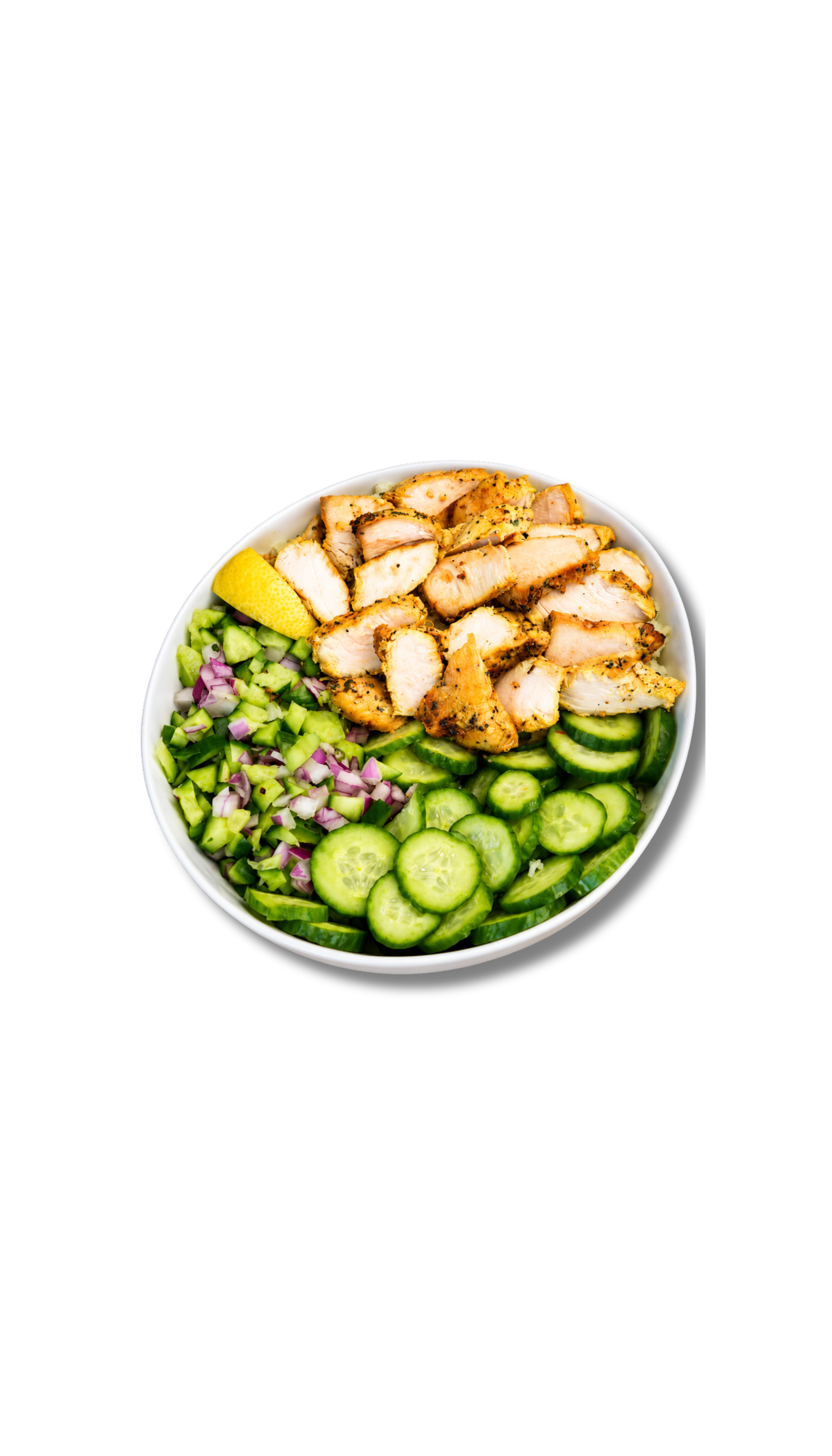 || SAFFRON GARLIC LEMON CHICKEN · BBNK EXCLUSIVE ||
Papa's Saffron Lemon Garlic Chicken Breast, White Rice, Shirazi Salad, Cucumber, Papa's Aioli