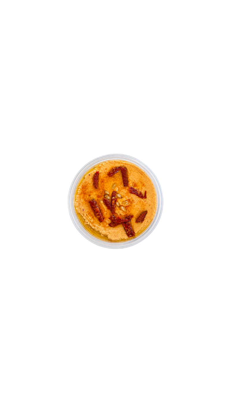 SUN-DRIED TOMATO HUMMUS ·
