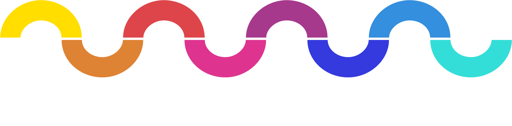 Colorful logo with interconnected circles in yellow, red, purple, blue, and teal, with the words "design strategy" underneath.