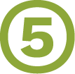 Number five inside a green circle on a black background.