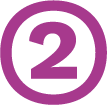 Purple circle with white number 2 in the center
