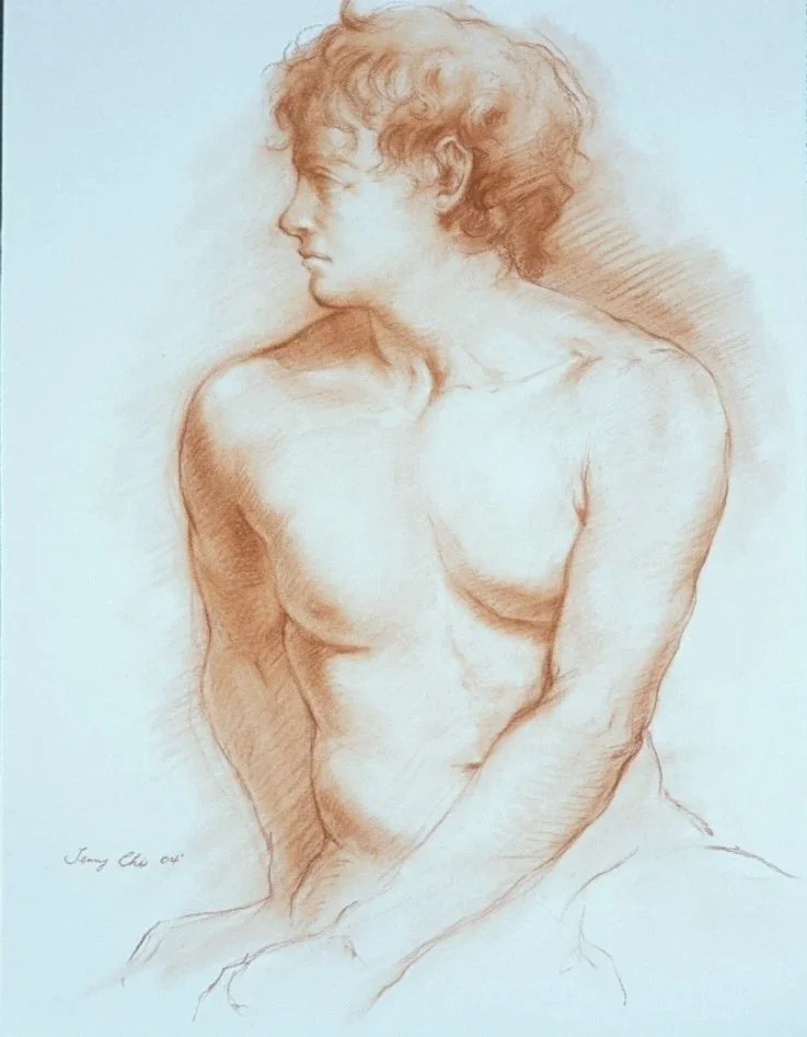 Paris,
red chalk on paper,
30 x 22 inches