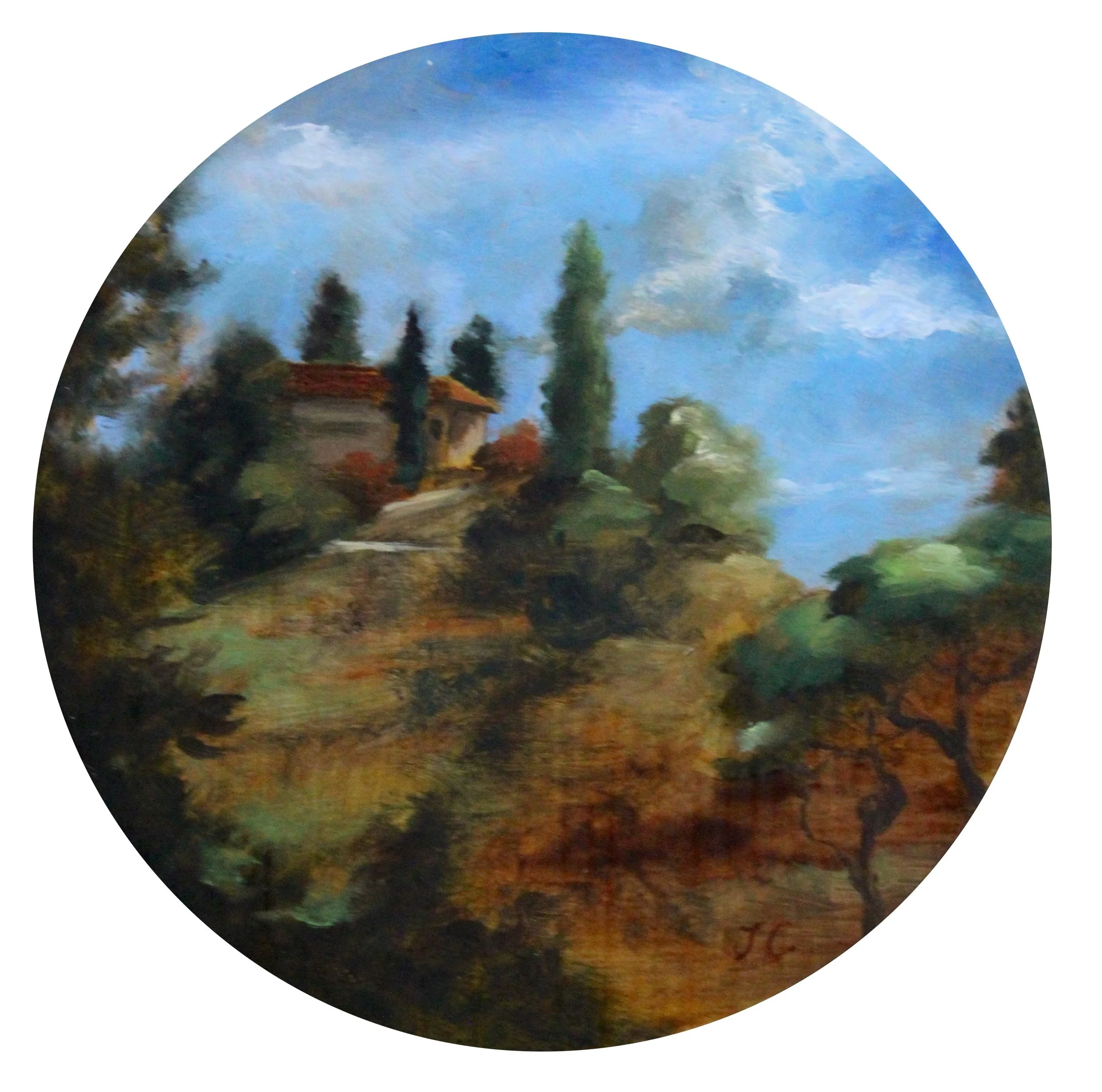 Tuscan Air
5 inches in diameter
Oil on Copper