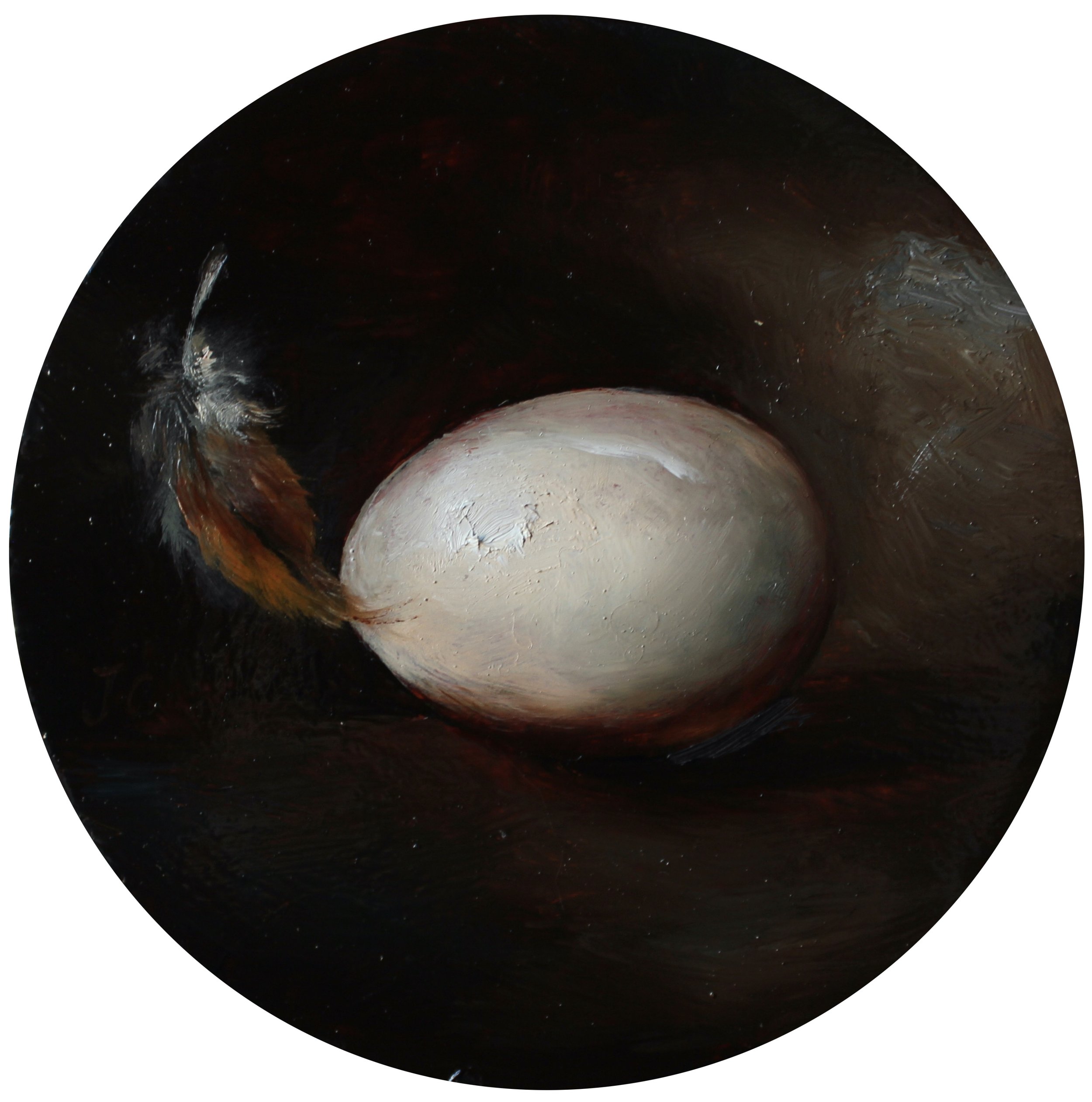 Which Came First (Birthmark)
6 inches in diameter
Oil on Copper