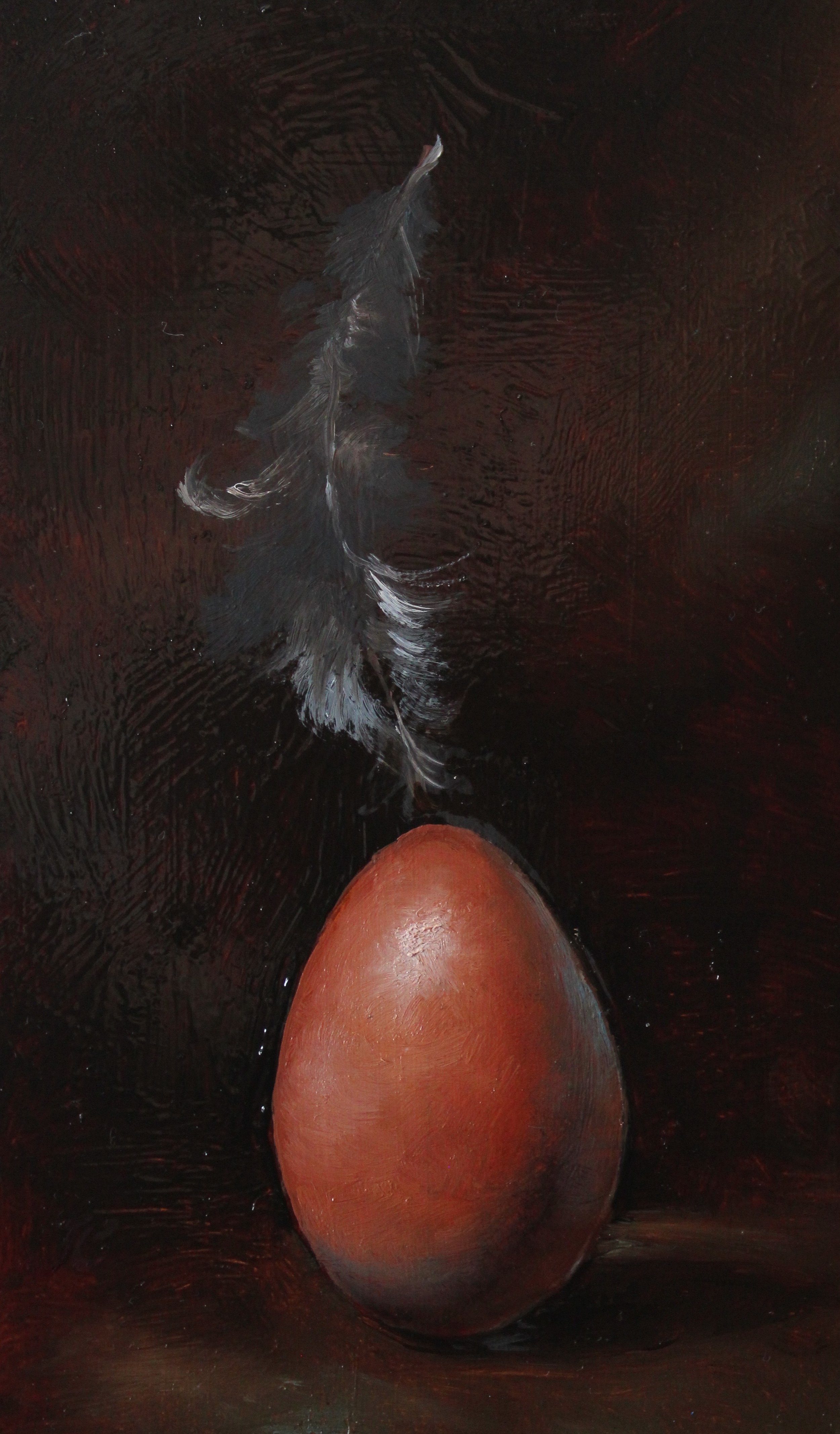 Which Came First (Caravaggio)
6 x 3.5 inches
Oil on Copper