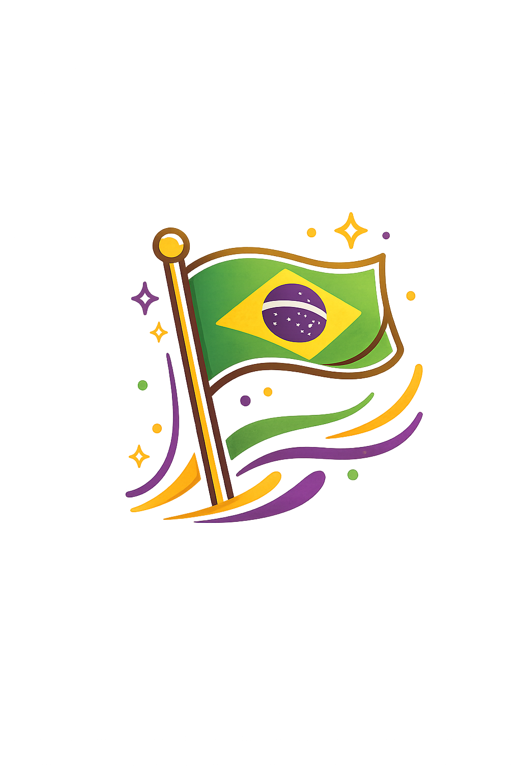 An icon of the Brazilian flag