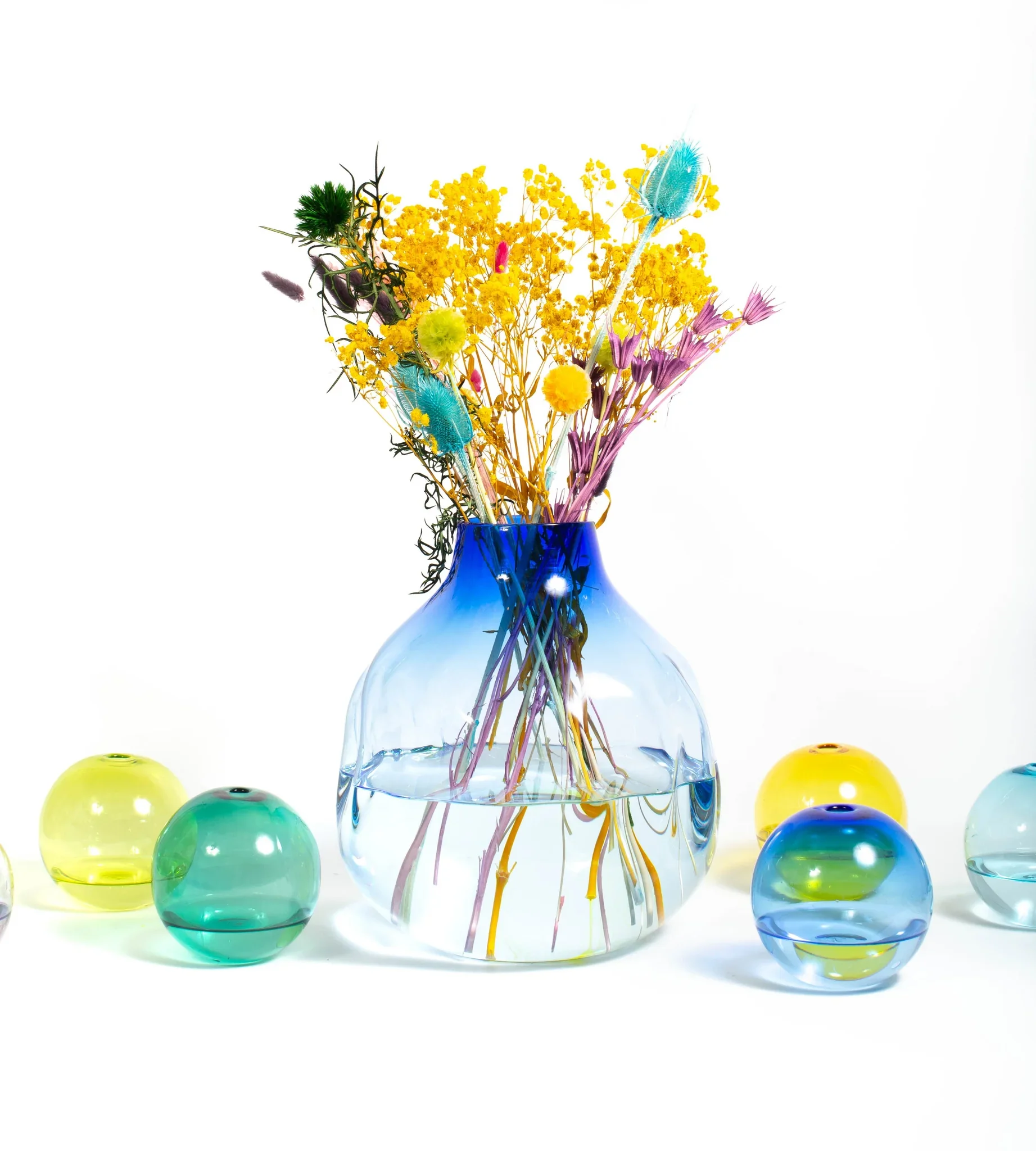 colourful vases