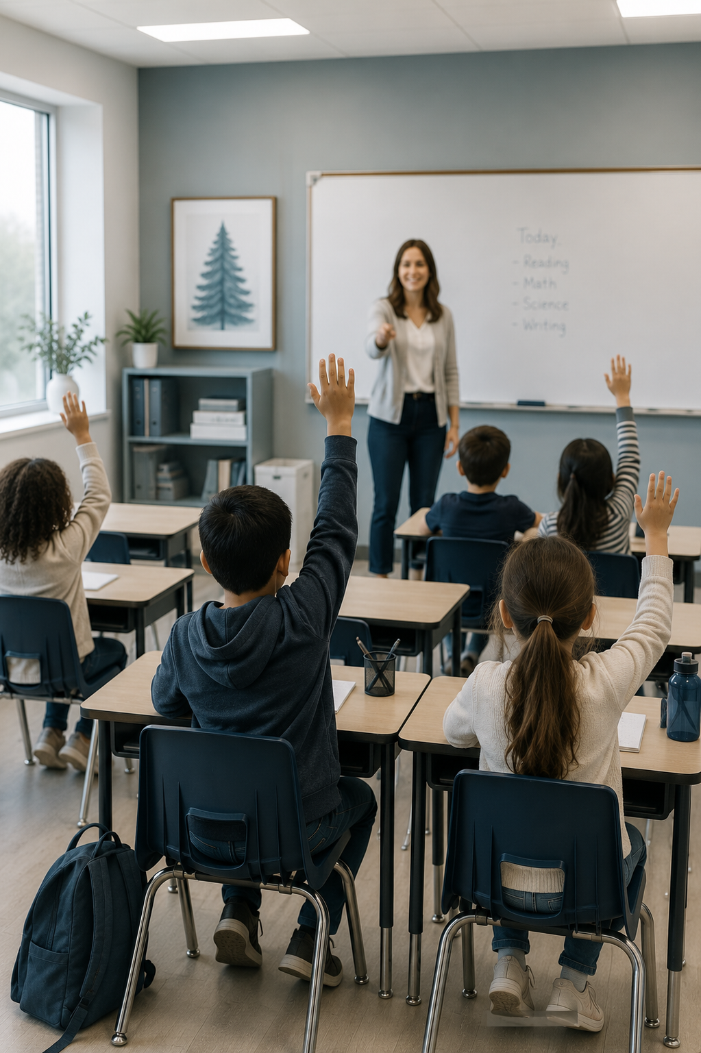 Students learning in a classroom where academic strengths and difficulties may become noticeable