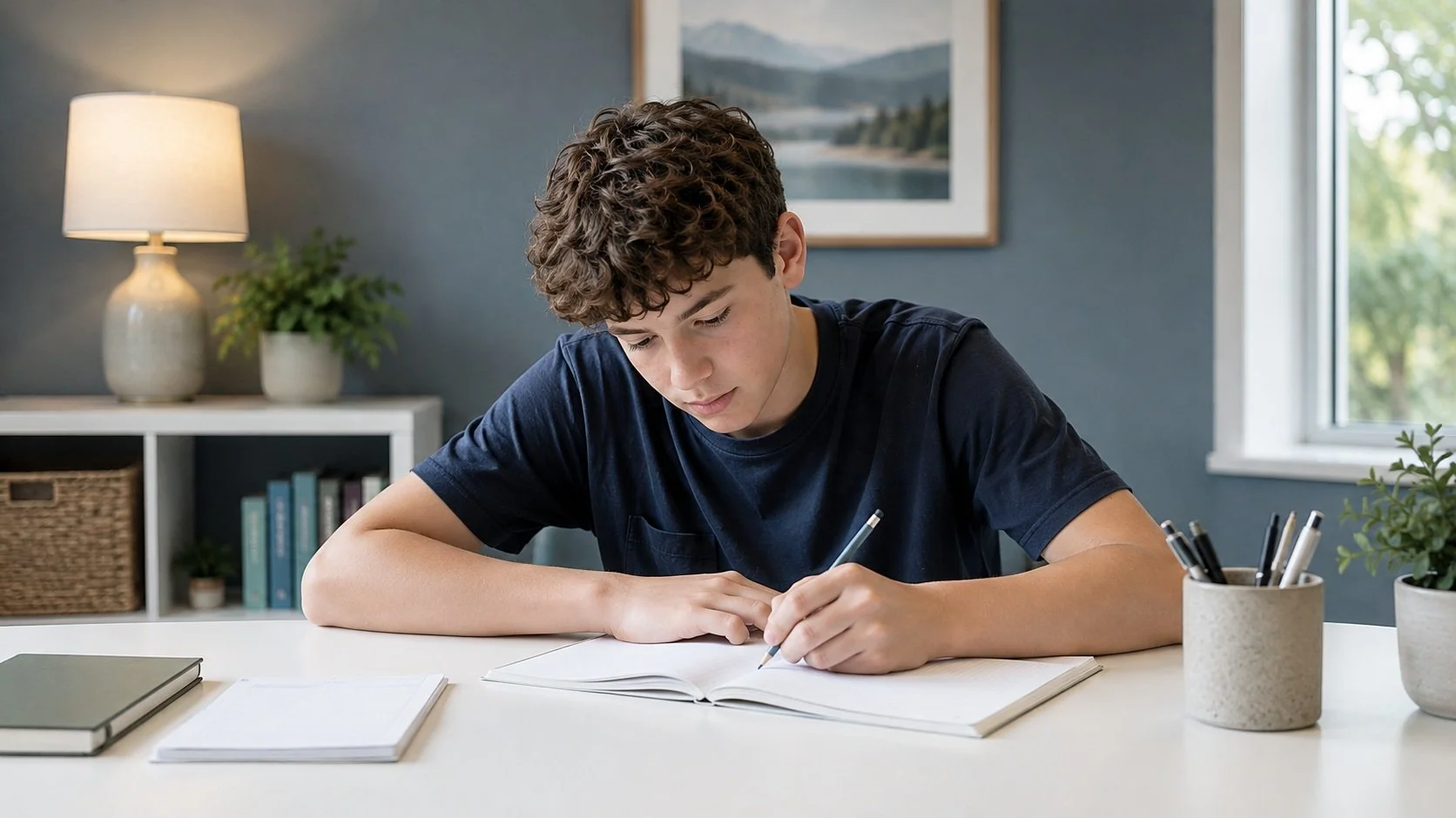 Student completing activities during a psychoeducational assessment in Calgary