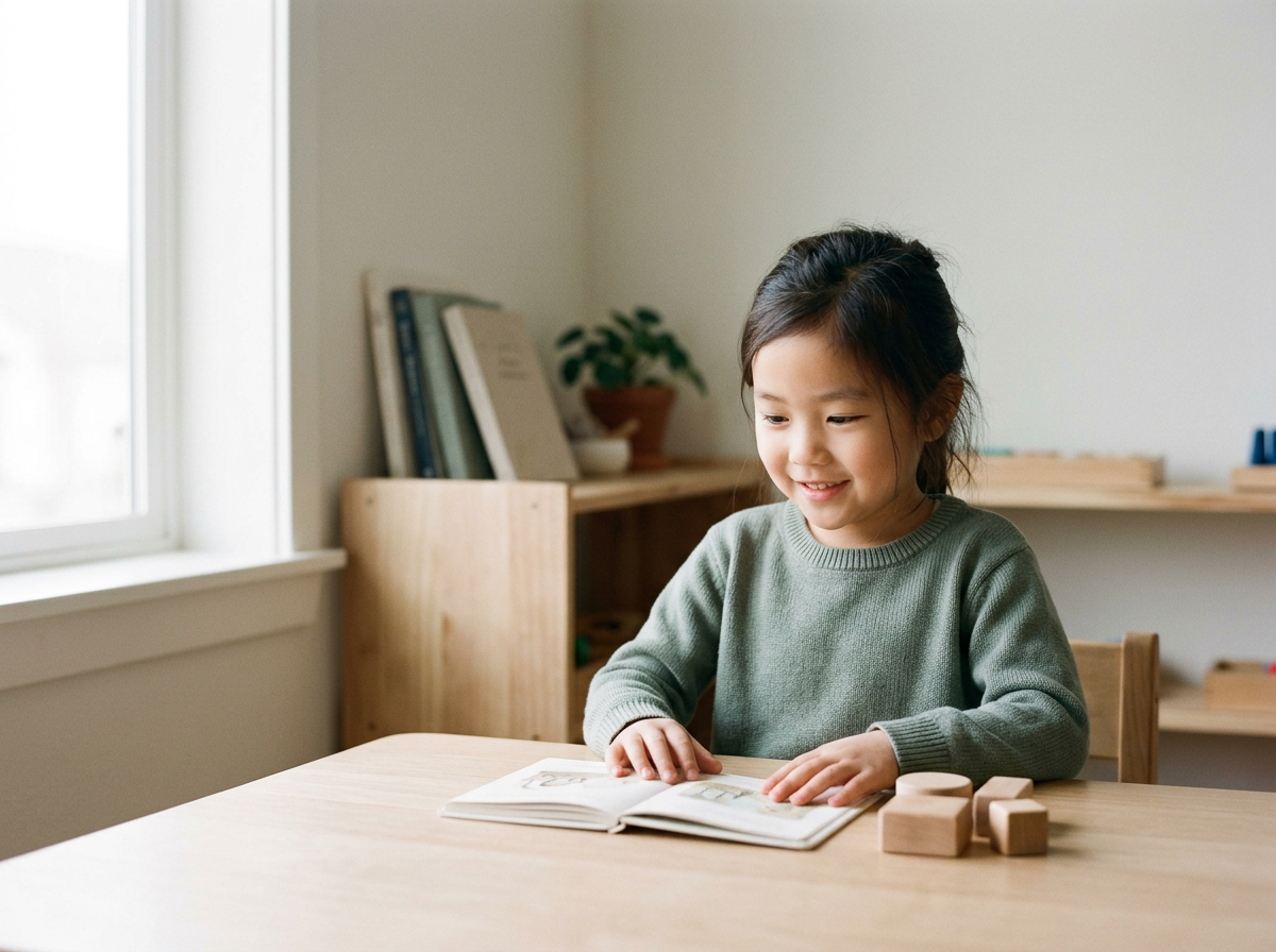 Child completing activities during a giftedness assessment in Calgary