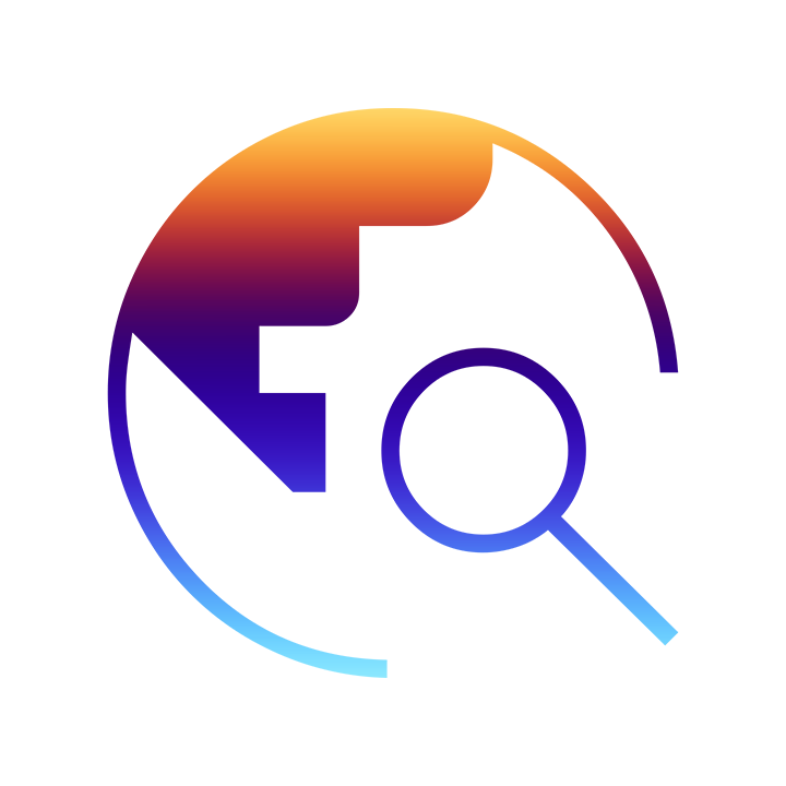 Gradient color chart with an oval shape showing a transition from orange and yellow at the top to blue and purple at the bottom.