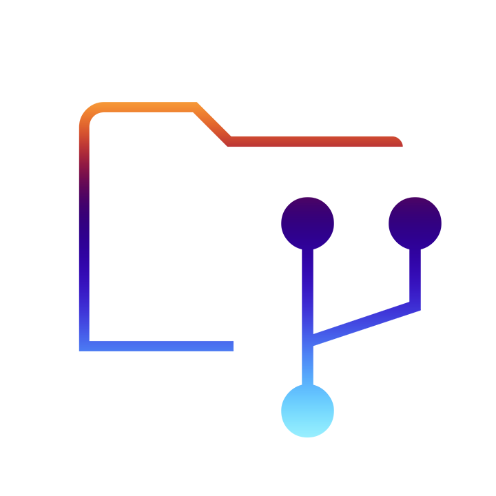 A gradient color chart with a smooth transition from orange at the top to deep blue in the middle, and light blue at the bottom.