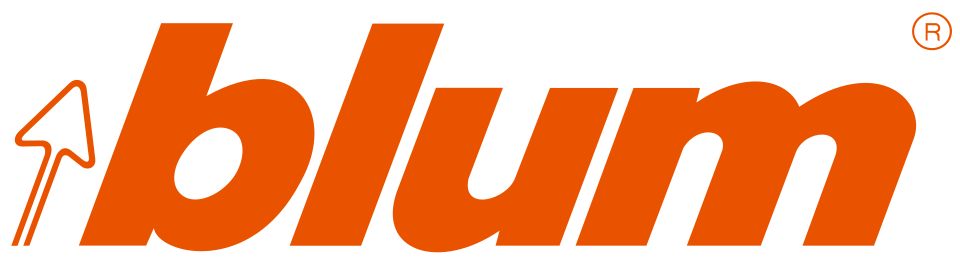 Orange logo with the word 'blum' and an upward arrow design.