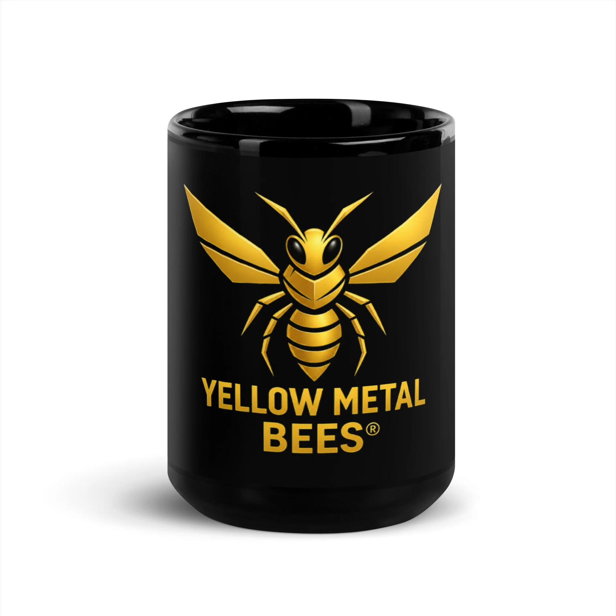 Yellow Metal Bees® Glossy Coffee Mug