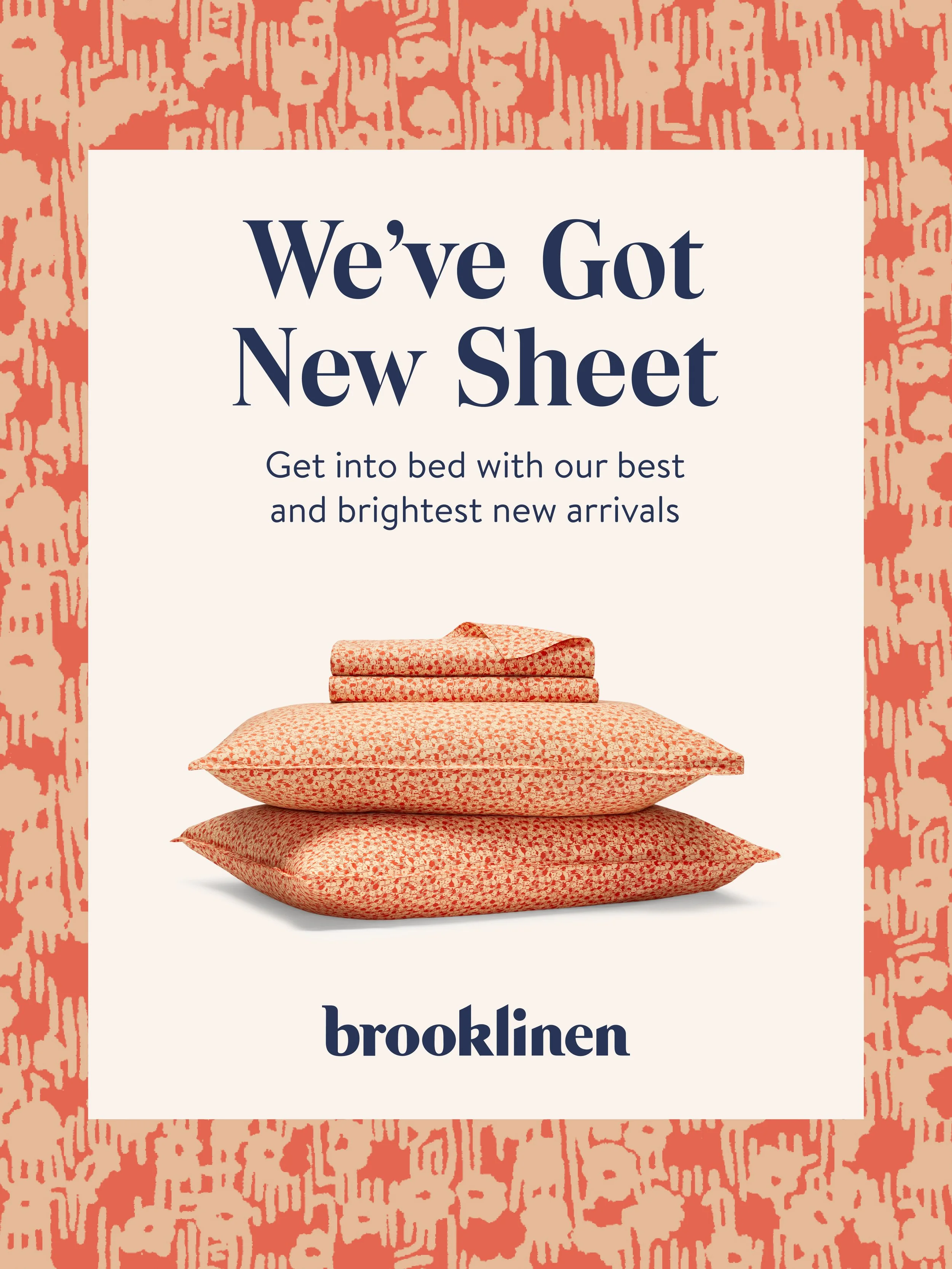 Portafolio de diseño gráfico para Brooklinen, con campañas promocionales y piezas de comunicación visual para una marca de textiles para el hogar.