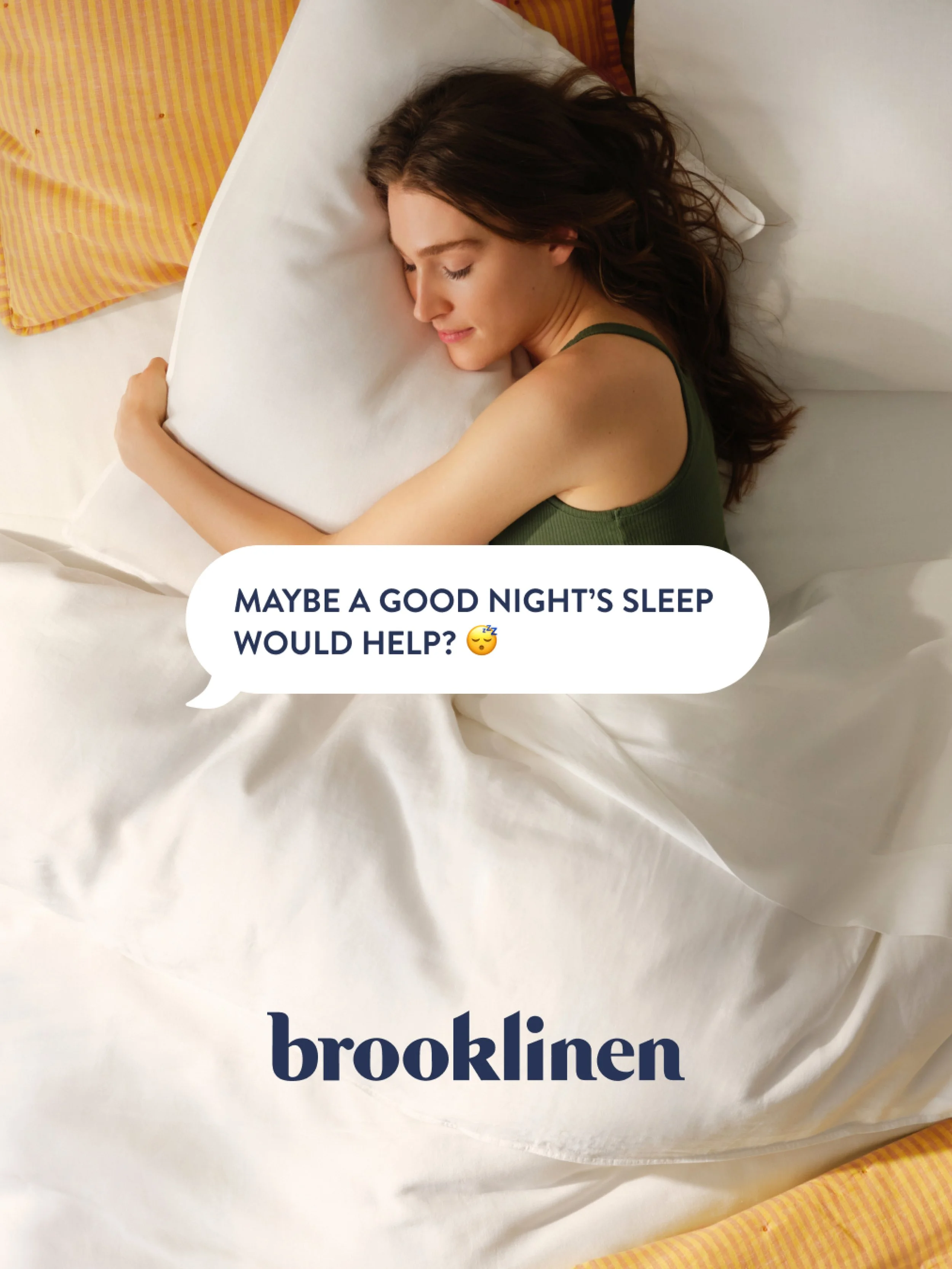 Portafolio de diseño gráfico para Brooklinen, con campañas promocionales y piezas de comunicación visual para una marca de textiles para el hogar.