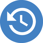 Clock icon with a counterclockwise arrow, representing history or undo.