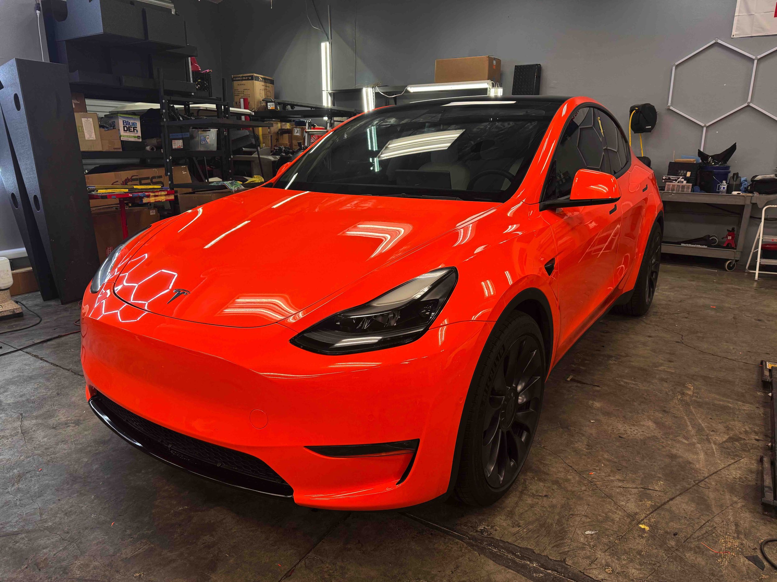 Tesla Model Y color ppf in orange