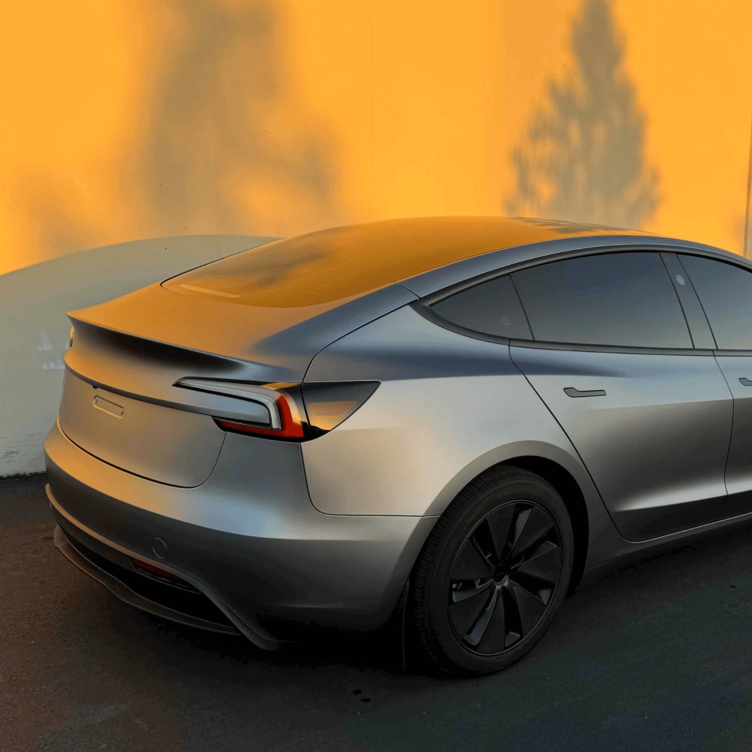Tesla Model 3 Highland with matte vinyl wrap
