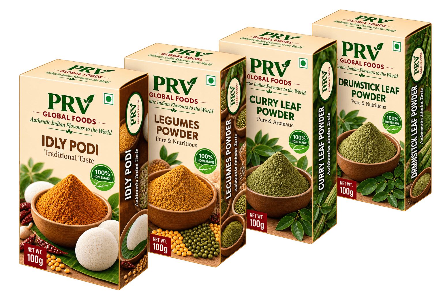 Podis & Rice Mixes packaging