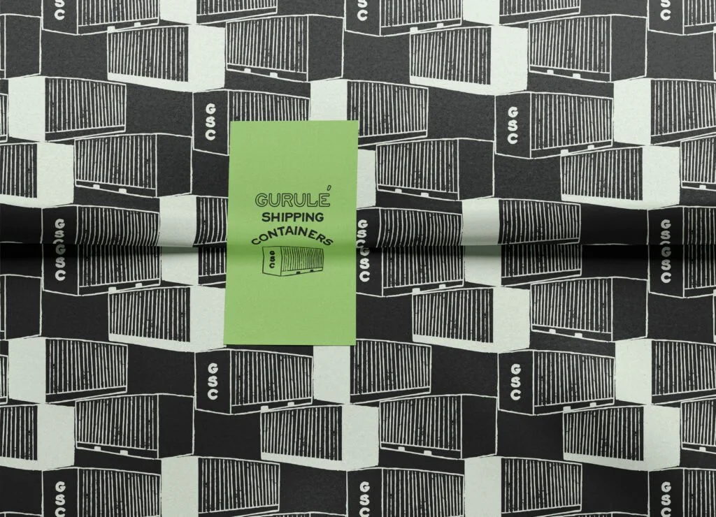 Abstract pattern inspired by shipping containers for a container company