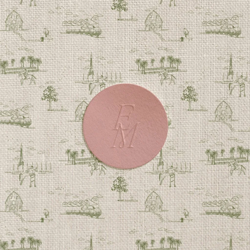 Toile pattern designed for an equestrian brand