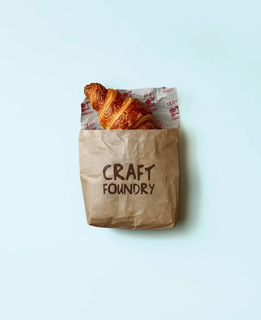 Pre-made logo design displayed on food packaging