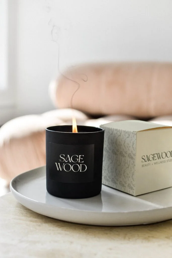 Sagewood branding displayed on product packaging