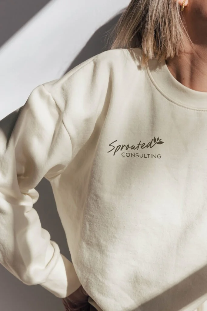 Customized pre-made logo for Sprouted Consulting.