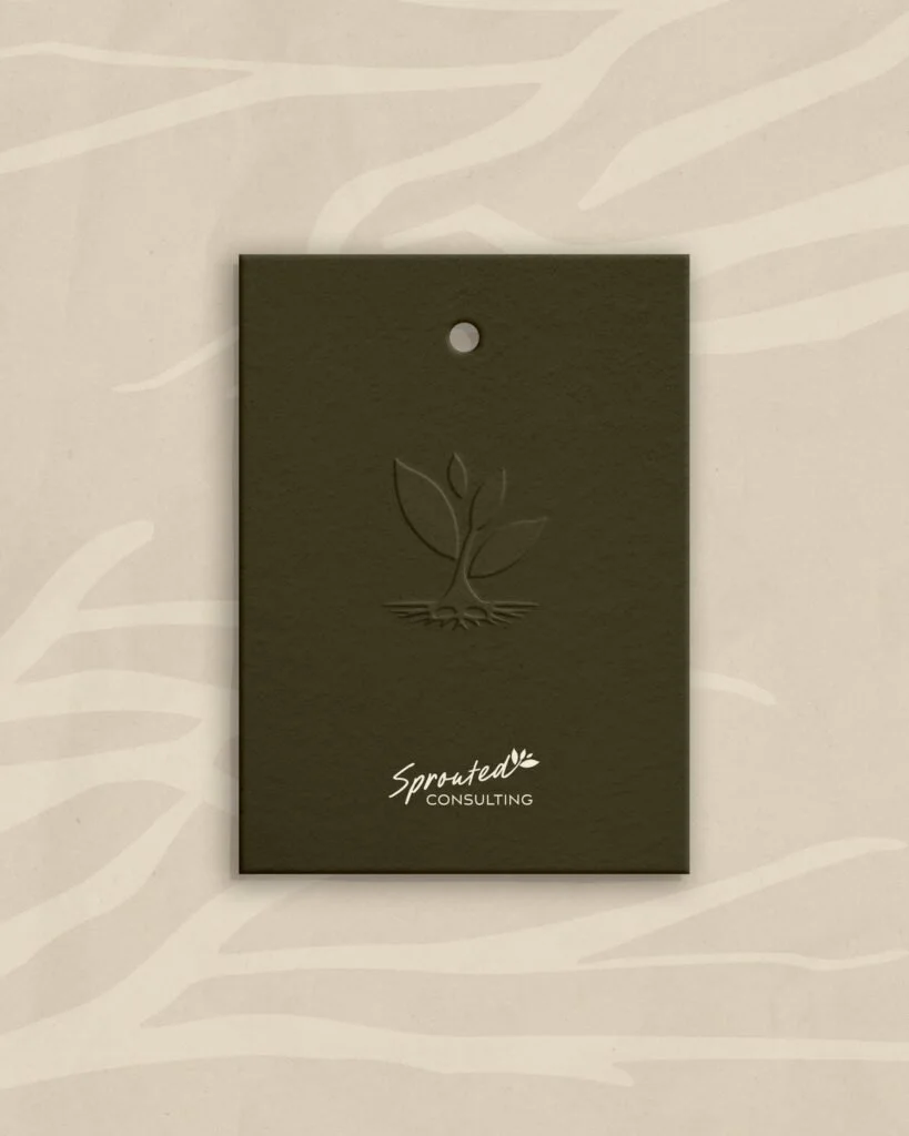 Embossed logo design for a consultant business.