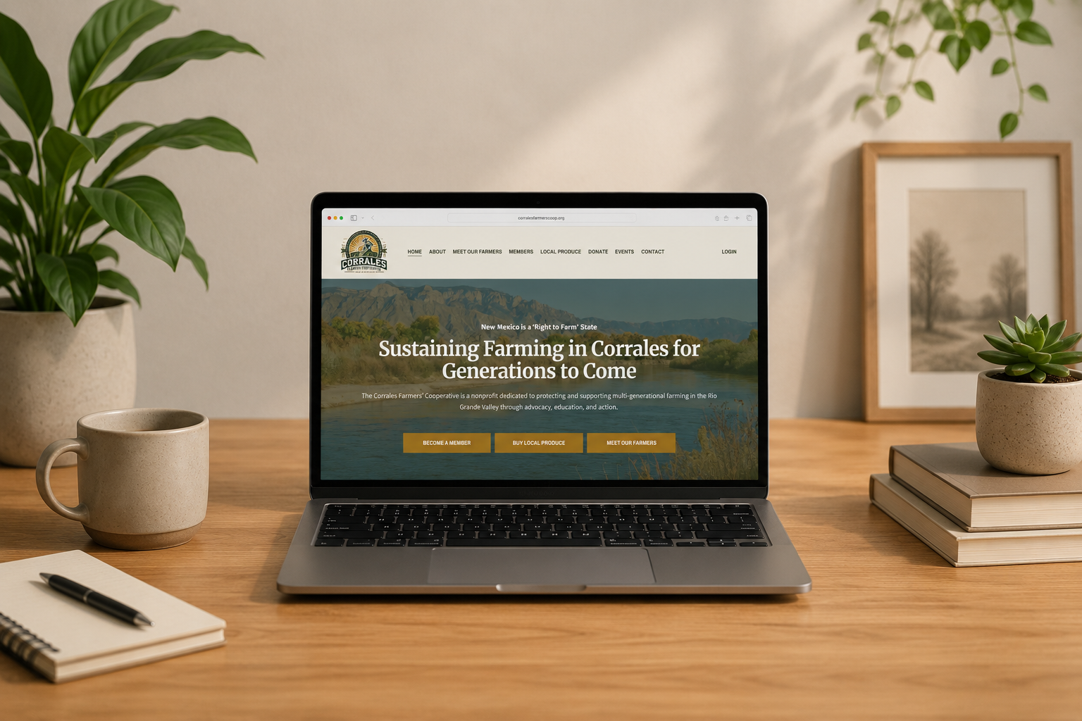 Squarespace Member Website Design for Corrales Farmers’ Cooperative
