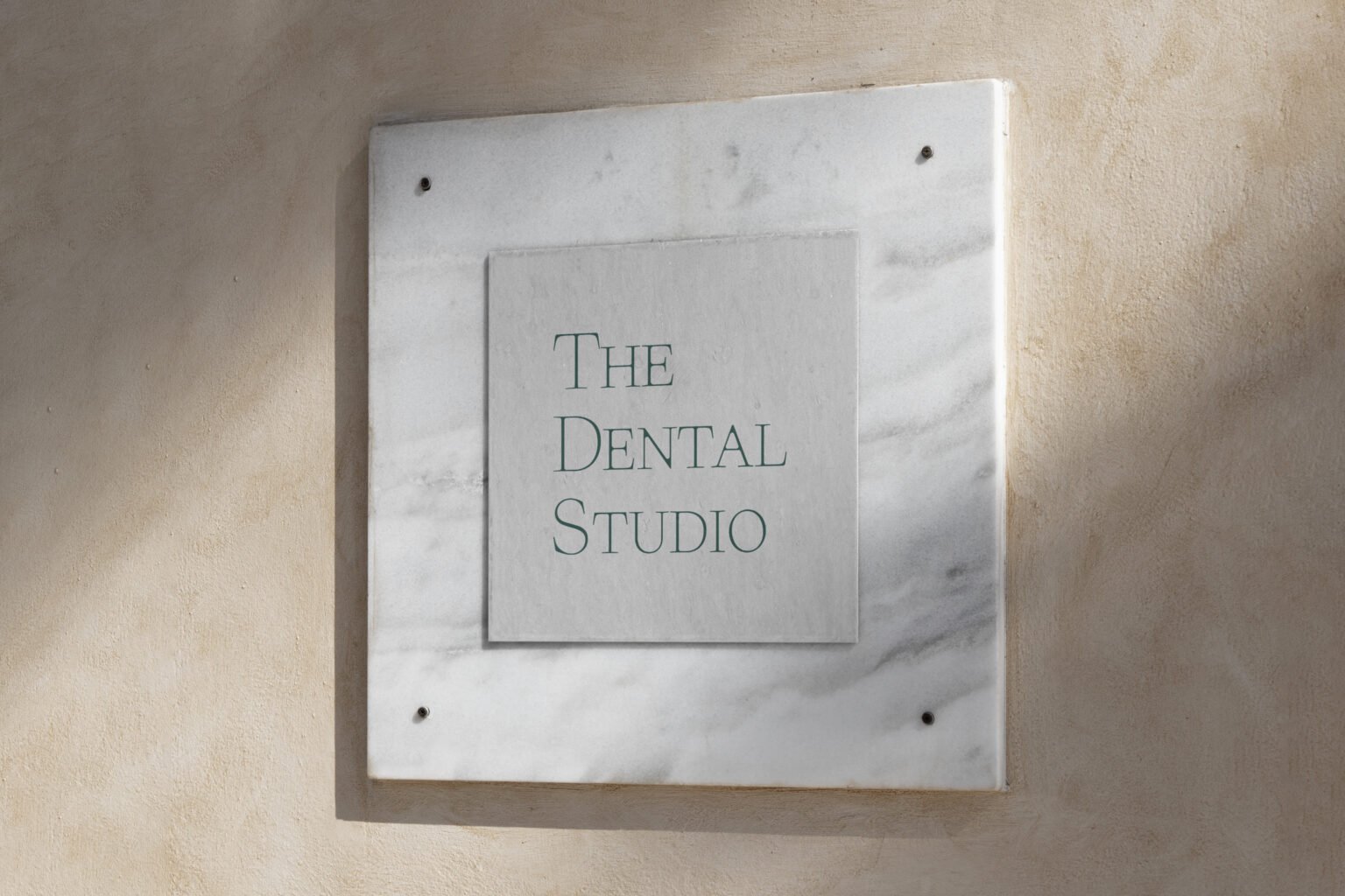 The Dental Studio logo displayed in a frame.